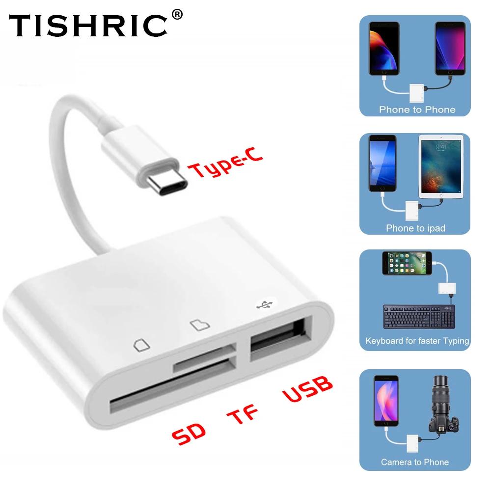 TISHRIC USB C ī , Ʈ ޸ ÷ ̺ ī  , ޴ Ʈ CŸ Ʈ, 3 in 1, SD TF
